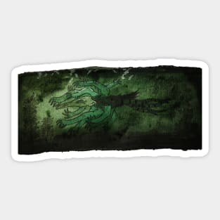 Silent Swamp Horror Sticker